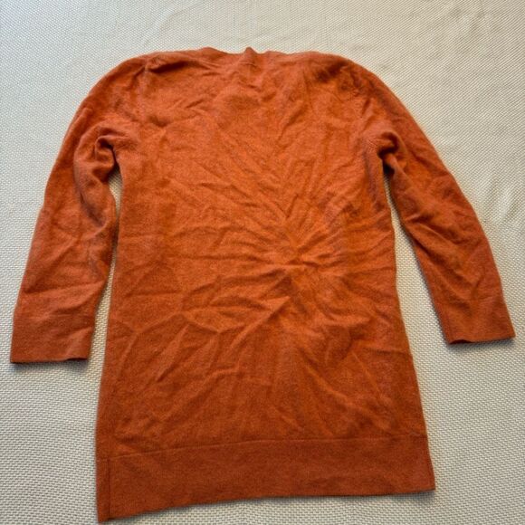 Just Cashmere by forte 100% cashmere orange pullover sweater size medium Fall - Picture 5 of 8
